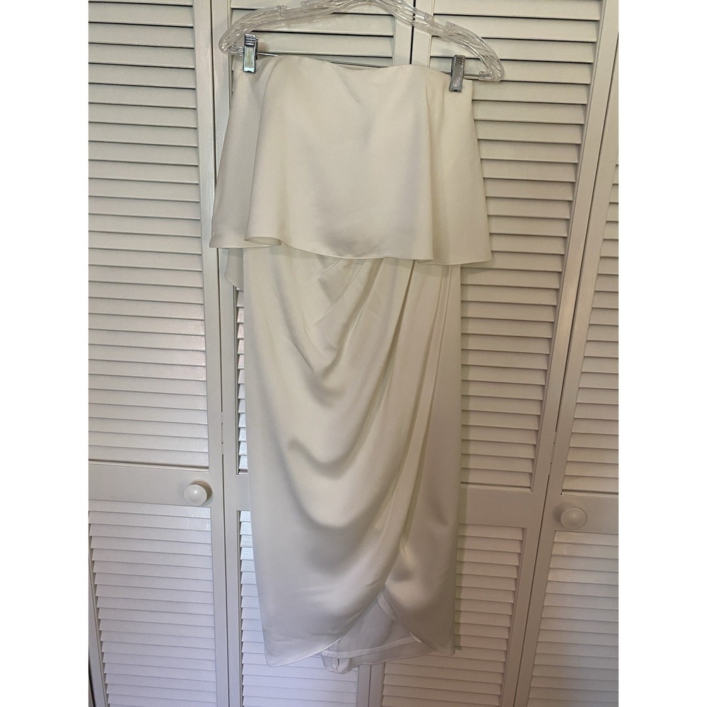 BHLDN Kelli Tulip Midi Dress Ivory US 4 Bridal Shower Rehearsal Dinner Reception - Picture 4 of 11